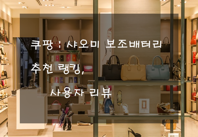 쿠팡 : 샤오미 보조배터리 추천 랭킹, 사용자 리뷰