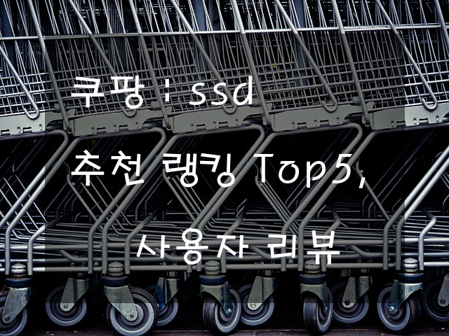쿠팡 : ssd 추천 랭킹 Top5, 사용자 리뷰