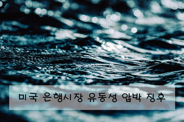 미국 은행시장 유동성 압박 징후