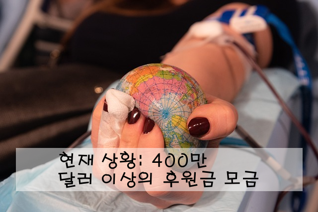 현재 상황: 400만 달러 이상의 후원금 모금