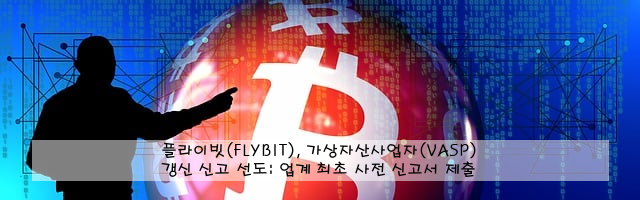 플라이빗(FLYBIT), 가상자산사업자(VASP) 갱신 신고 선도: 업계 최초 사전 신고서 제출