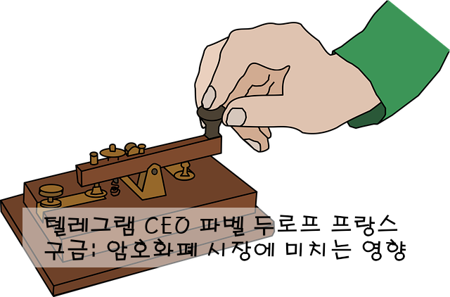 텔레그램 CEO 파벨 두로프 프랑스 구금: 암호화폐 시장에 미치는 영향