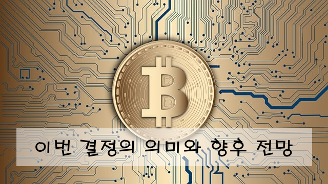 이번 결정의 의미와 향후 전망