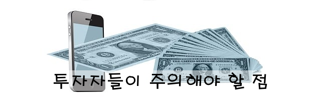 투자자들이 주의해야 할 점