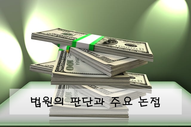 법원의 판단과 주요 논점