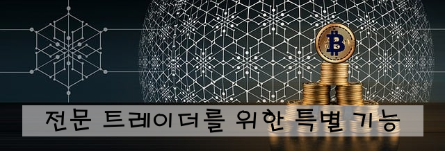 전문 트레이더를 위한 특별 기능