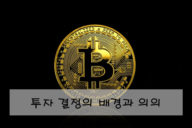 투자 결정의 배경과 의의