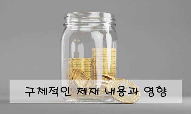 구체적인 제재 내용과 영향