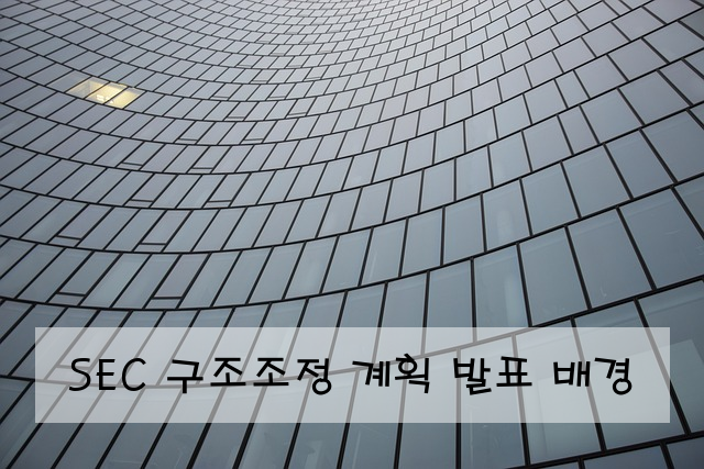 SEC 구조조정 계획 발표 배경