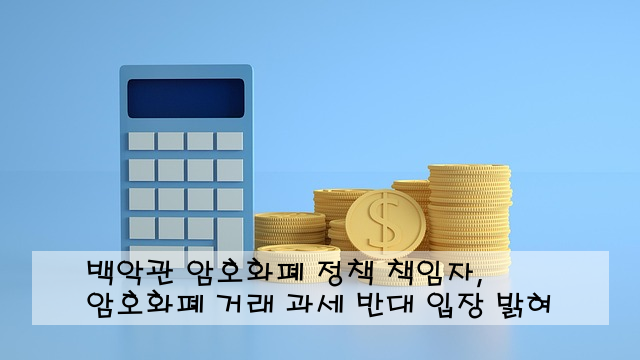 백악관 암호화폐 정책 책임자, 암호화폐 거래 과세 반대 입장 밝혀