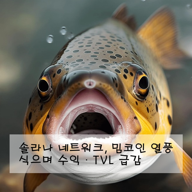 솔라나 네트워크, 밈코인 열풍 식으며 수익·TVL 급감