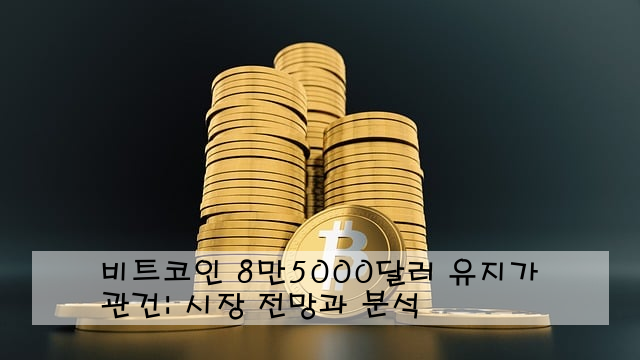 비트코인 8만5000달러 유지가 관건: 시장 전망과 분석