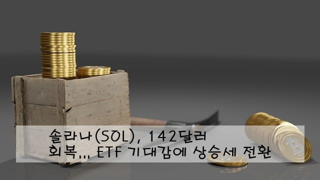 솔라나(SOL), 142달러 회복... ETF 기대감에 상승세 전환