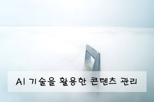 AI 기술을 활용한 콘텐츠 관리