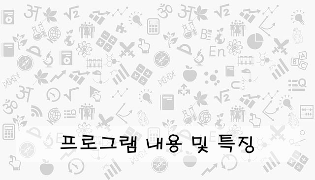 프로그램 내용 및 특징
