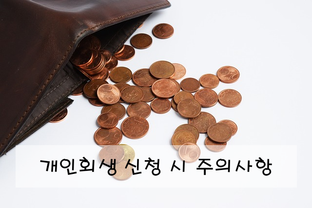 개인회생 신청 시 주의사항