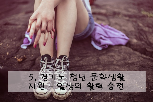 5. 경기도 청년 문화생활 지원 - 일상의 활력 충전