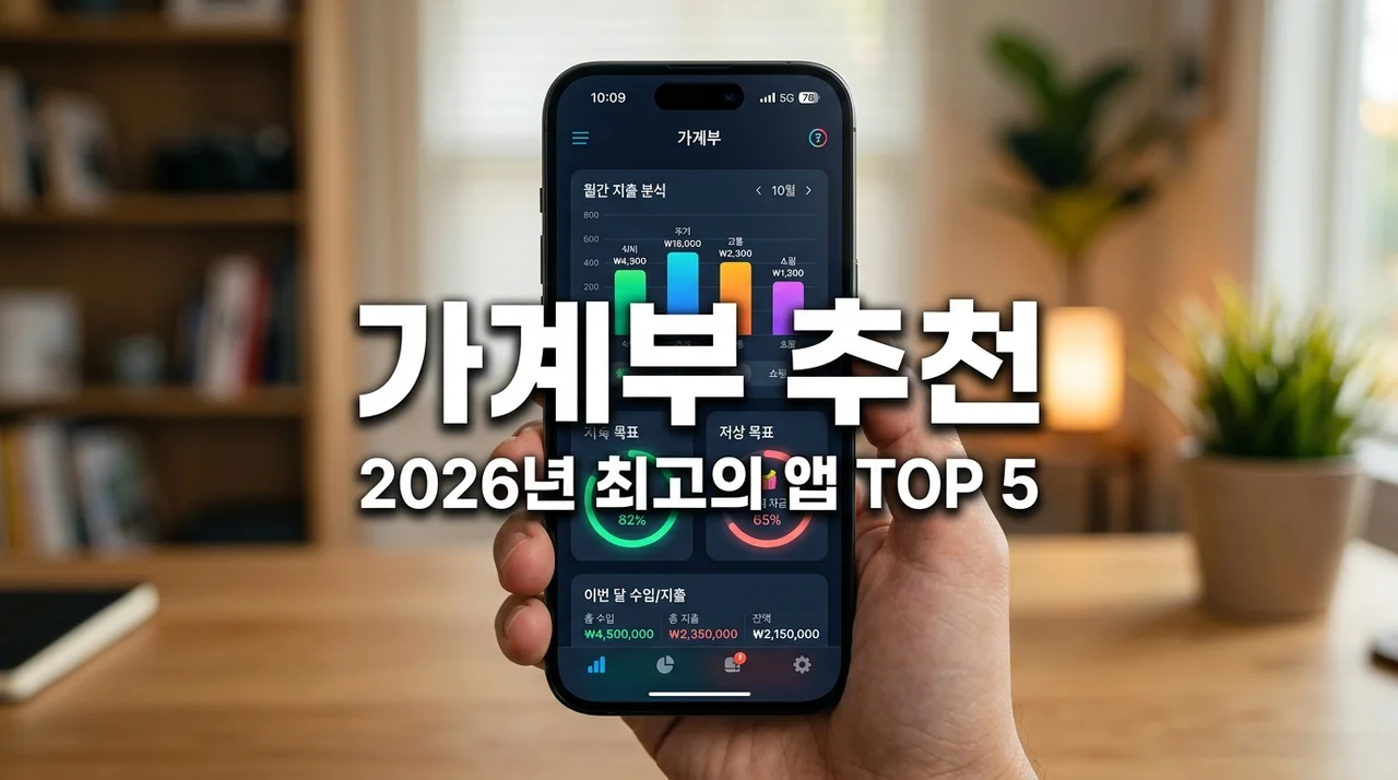 가계부 어플 추천 TOP 5 비교 | 부부 공유부터 자동 연동까지 (2026)