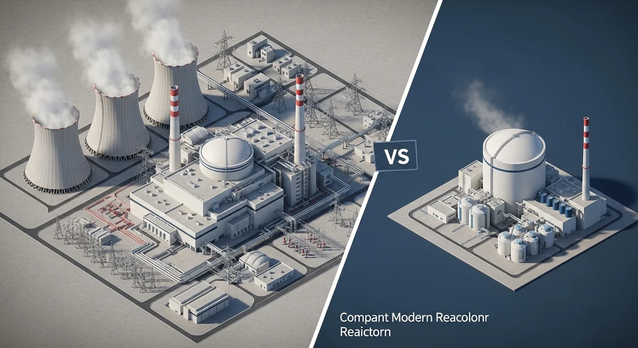기존 대형 원전 vs SMR 차이점 한눈에 보기