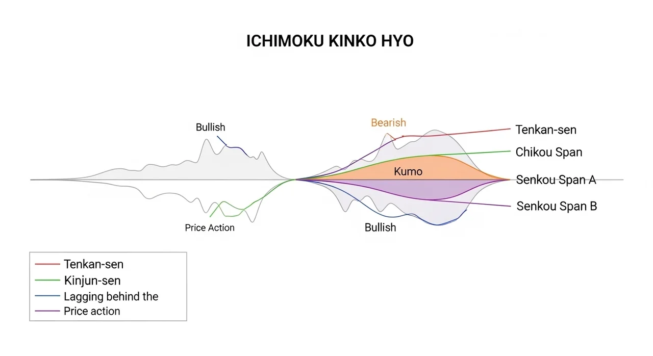 일목균형표의 5가지 선과 구름대 구성 요소