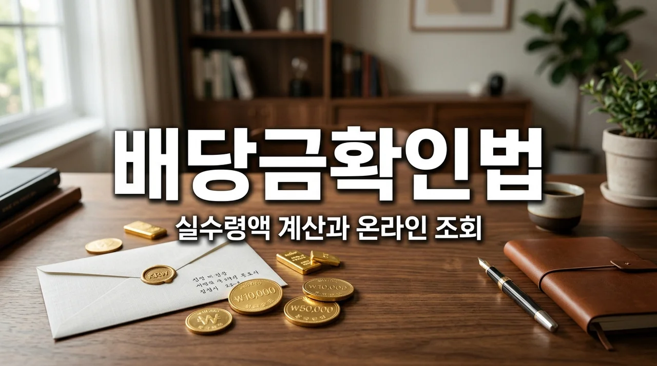 현금배당통지서 확인법과 배당금 실수령액 계산 방법 총정리