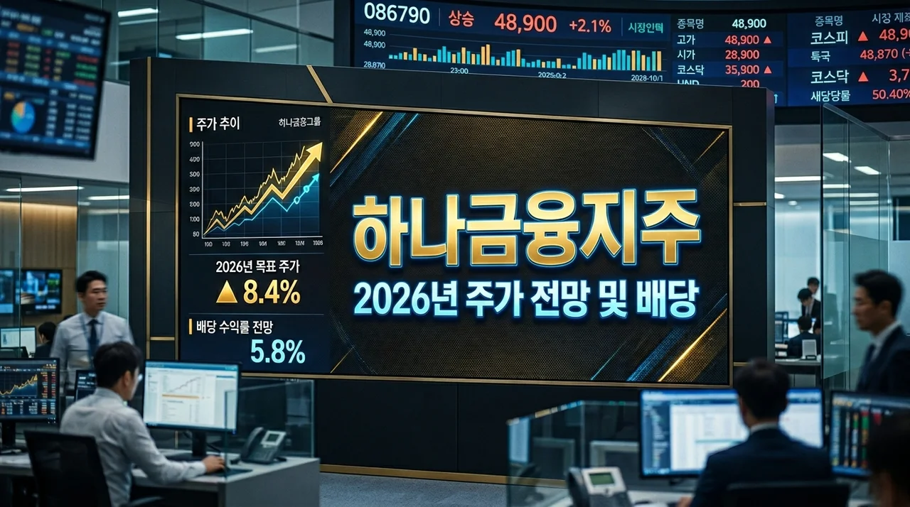 하나금융지주주가 전망 2026년 배당금과 밸류업 투자 전략