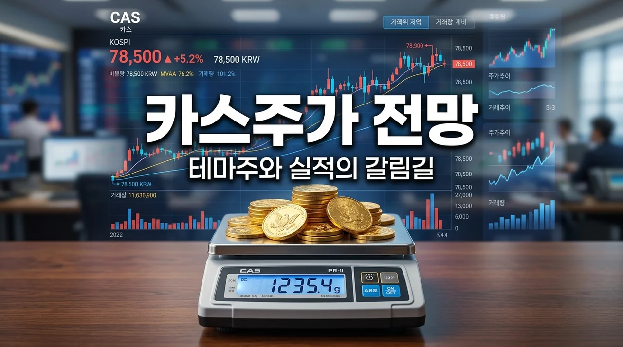 카스주가 전망 분석 | 이재명 관련주와 전자저울 실적 체크