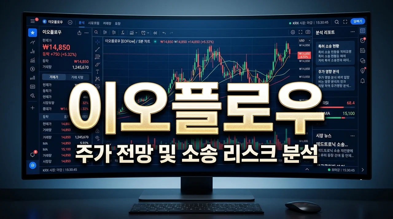 이오플로우 주가 전망 분석, 소송 승소와 유상증자 리스크 대응 전략