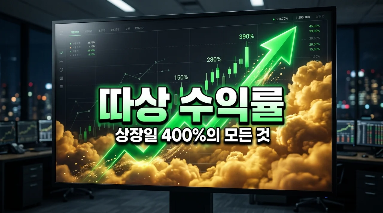 따상 뜻 수익률 계산법 | 공모주 상장일 400% 제도 완벽 정리