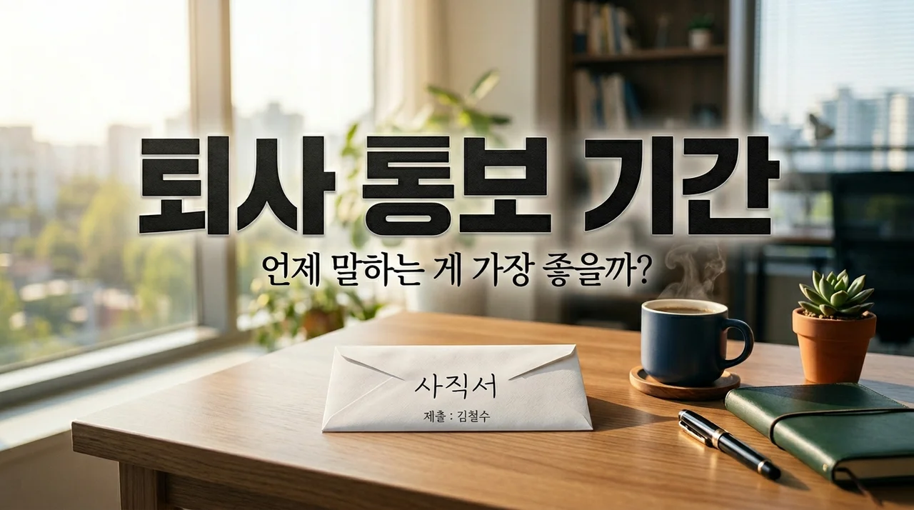 퇴사통보기간 1개월? 2주? 법적 기준과 손해배상 안 당하는 팁