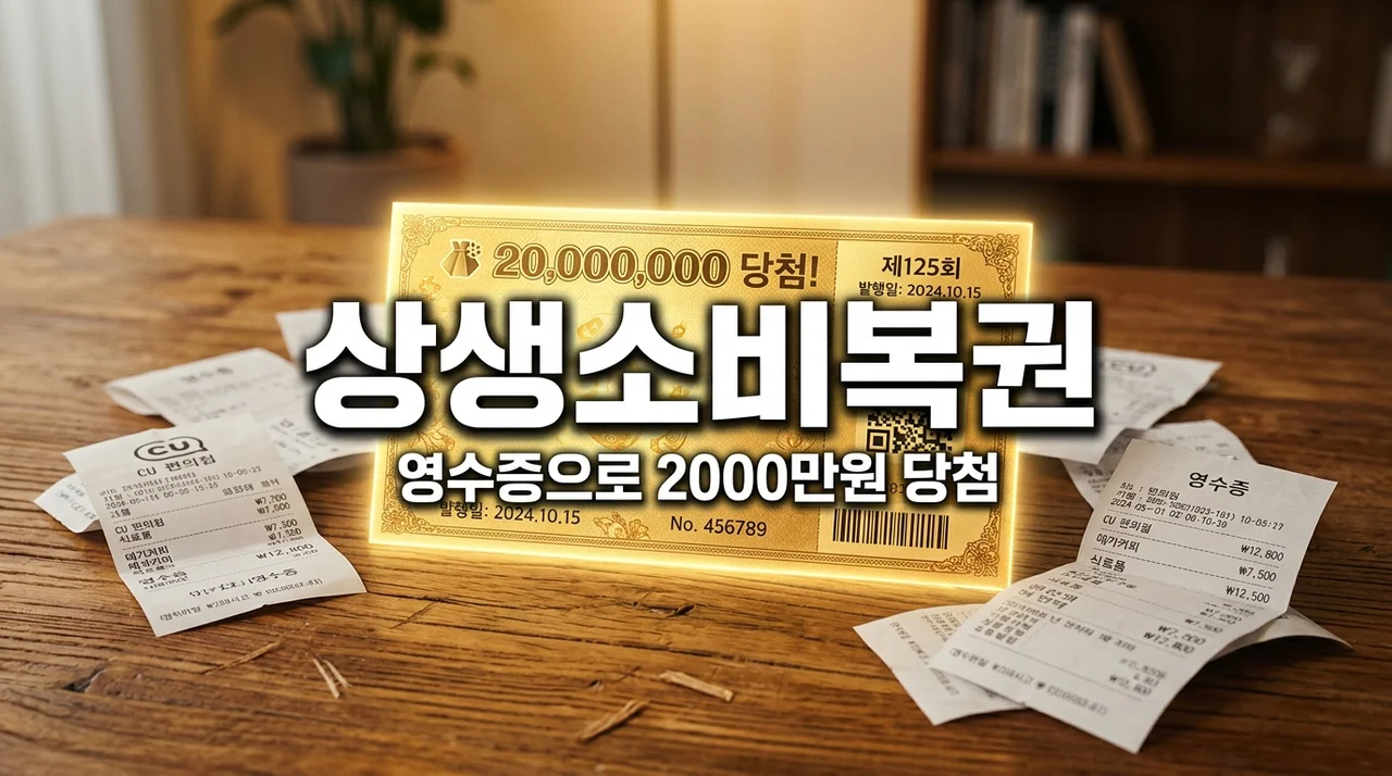 상생소비복권 신청 방법 및 당첨금 2000만원 받는 꿀팁 총정리