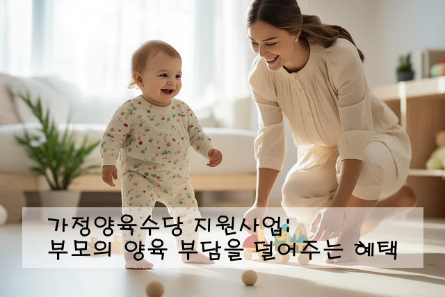 가정양육수당 지원사업: 부모의 양육 부담을 덜어주는 혜택