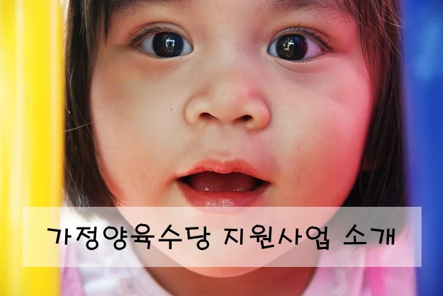 가정양육수당 지원사업 소개
