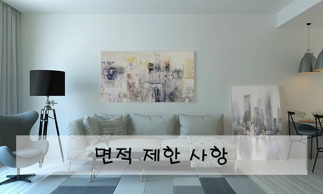 면적 제한 사항