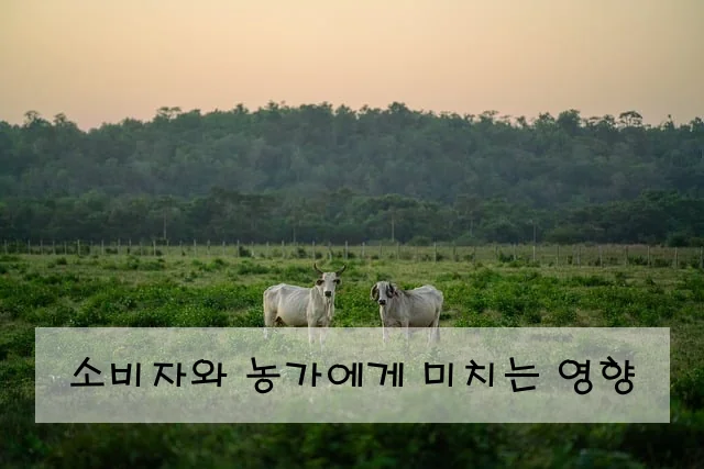 소비자와 농가에게 미치는 영향