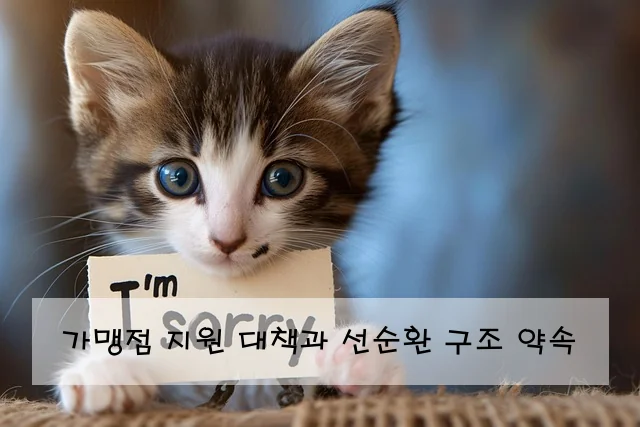 가맹점 지원 대책과 선순환 구조 약속
