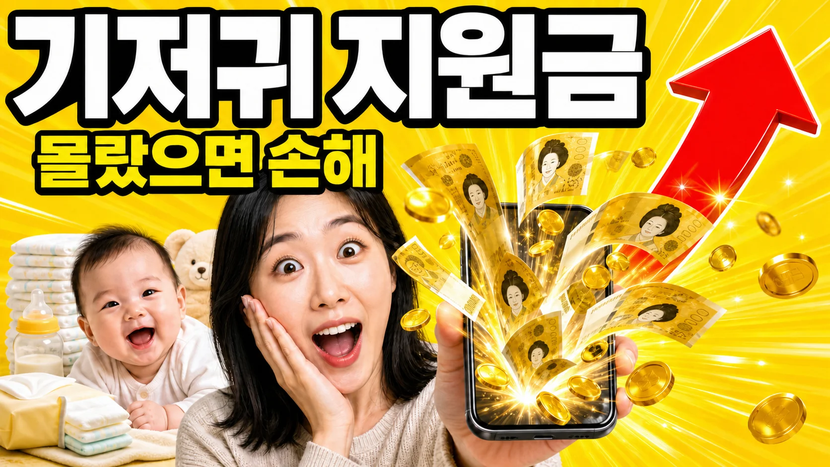 기저귀와 분유가 필요한 영아를 돌보는 부모
