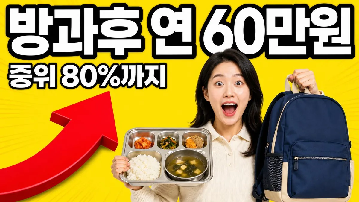 초중고 교육비 지원의 방과후학교 자유수강권과 급식비 혜택을 안내하는 이미지
