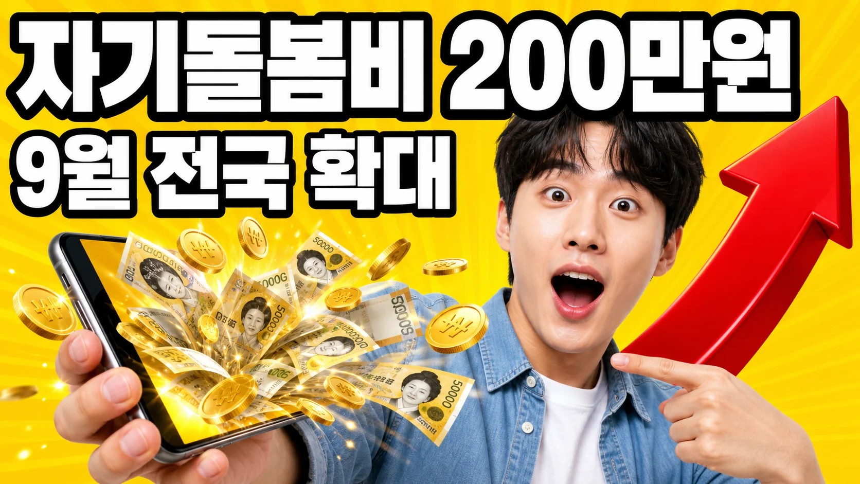 가족돌봄청년 자기돌봄비 연 최대 200만원 지원을 알리는 이미지