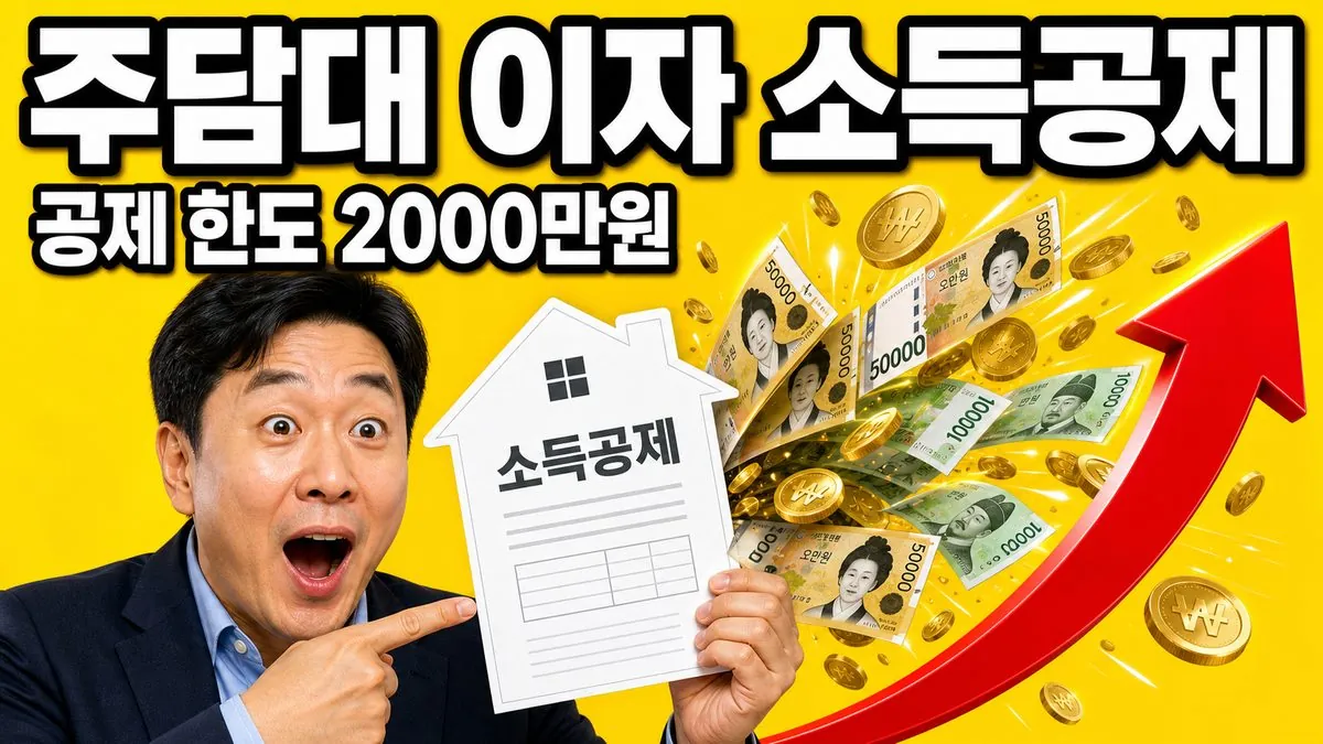 주택담보대출 이자 소득공제 한도 2000만원을 설명하는 썸네일 이미지