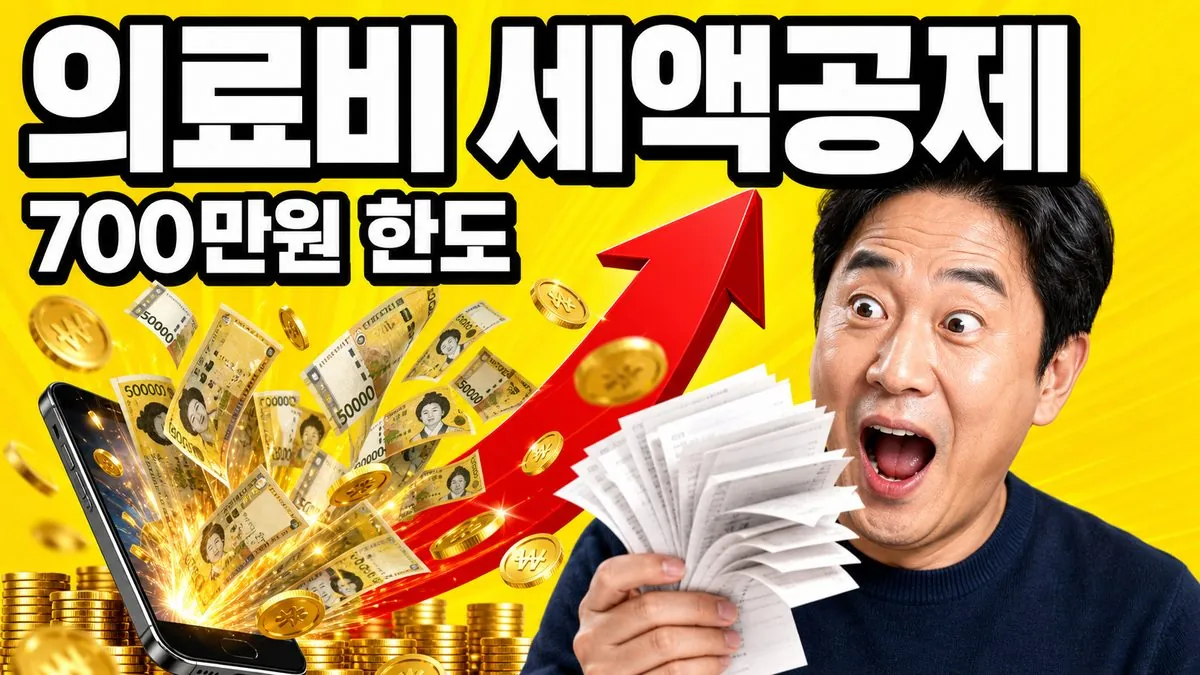 의료비 세액공제 700만원 한도를 안내하는 썸네일 이미지