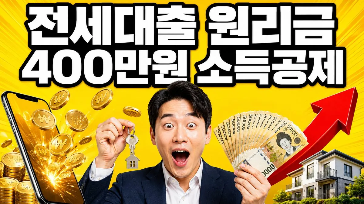 전세자금대출 원리금 상환액 소득공제를 안내하는 썸네일 이미지