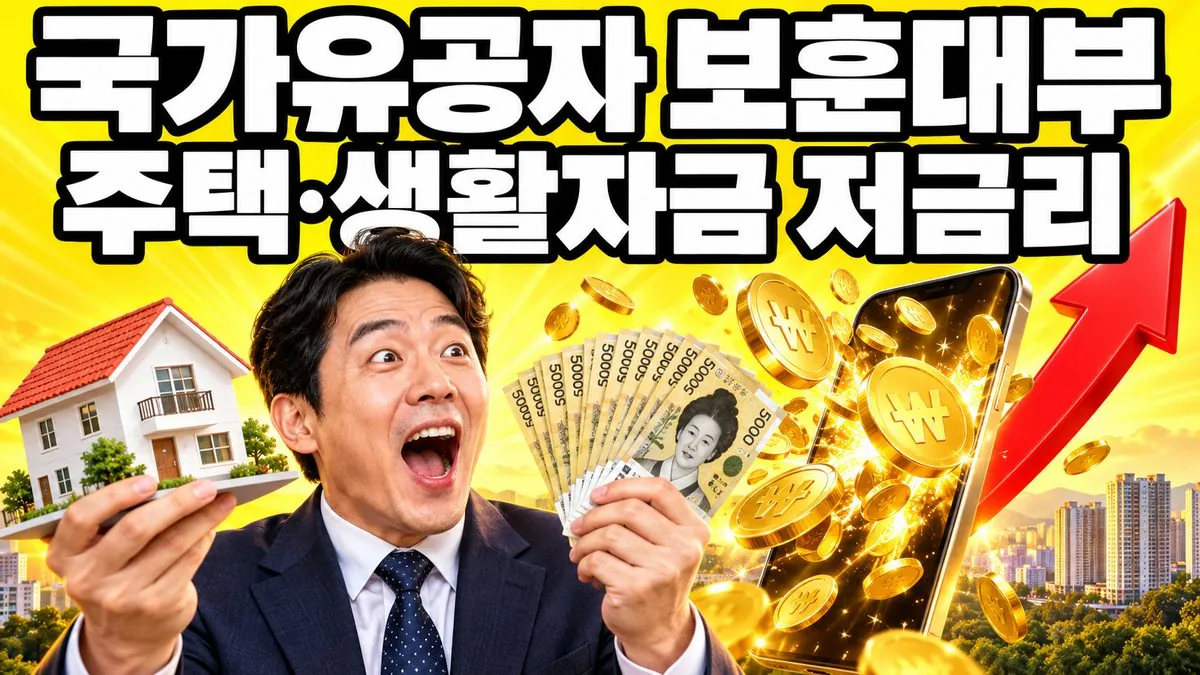 국가유공자 보훈대부로 주택·생활자금을 저금리로 빌리는 방법을 표현한 썸네일